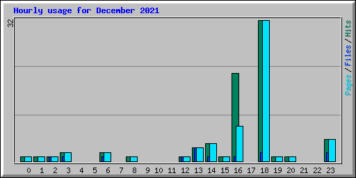 Hourly usage for December 2021