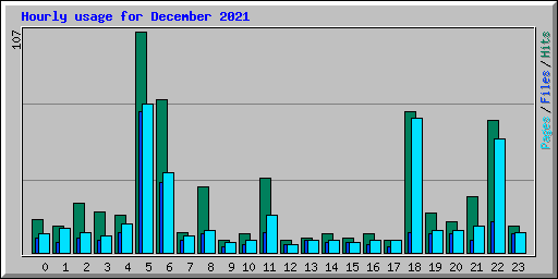 Hourly usage for December 2021