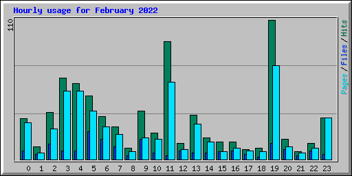 Hourly usage for February 2022