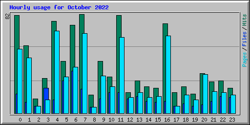 Hourly usage for October 2022